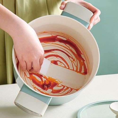 Olla de aleación verde para tipos de cocina con tapa de cristal resistente 8