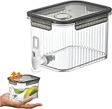 Small Drink Dispenser With Spigots, 84 Oz Plastic Fridge Beverage Dispensers Jug, 0.66 1/2 Gallon 2.5L Ice Tea Milk Lemonade Container, Half Gallon Water Pitcher for Refrigerator (grey)