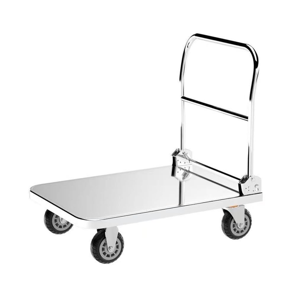 Handcart Foldable Push Cart Platform Cart Industrial Utility Push Cart For Warehouse, Luggage, And Moving