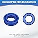PATIKIL UN Radial Shaft Seal 12mm ID x 20mm OD x 6mm Width, 5 Pcs PU Oil Seal for Industry Bearing Shaft Pumps Piston Cylinder, Blue