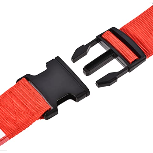 Image of uxcell Luggage Straps Suitcase Belts with Buckle Label, 2x78 2Mx5cm Adjustable PP Travel Bag Packing Accessories, Red 4Pcs