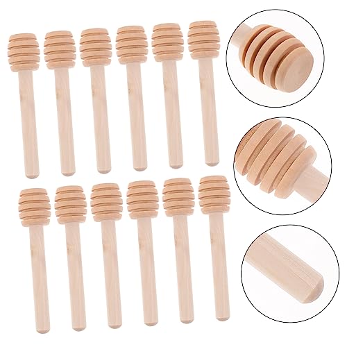 OKUMEYR 12Pçs Mini Potes De Mel Hastes De Agitação De Mel Haste De Agitação De Mel Acessório De Agit