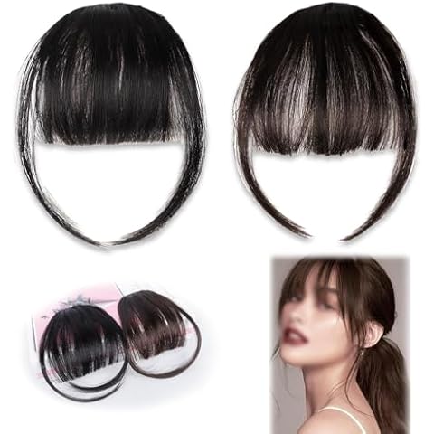 2Pcs Clip-in Bangs Hair Extensions for Women Cover
