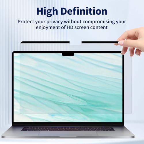 Image of Magnetic Laptop Privacy Screen 16 Inch 16:10, Removable Matte Anti Glare Blue Light Filter - Computer Privacy Shield for 16 inch with 1920x1200 Resolution Laptop