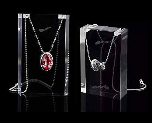 Svea Display Clear Acrylic Display Stands Set for Fine Jewelry Necklace Stands Blocks Photography Fashion Design Premium Quality Simple Style Elegant Exhibition Trade Show Store Gallery Art Platform - Thumbnail 3