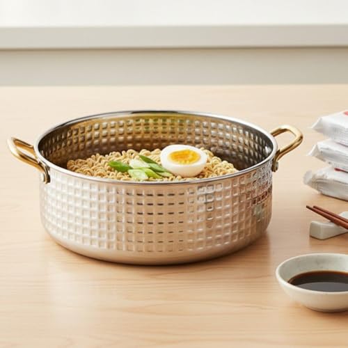 Marmite à ramen coréenne sans couvercle pour cuisson rapide inox