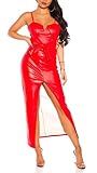 pvc humpelkleid Geschwungener Dekolleté-Abschluss mit V-Cut in der Mitte und verstellbaren Spaghettiträger