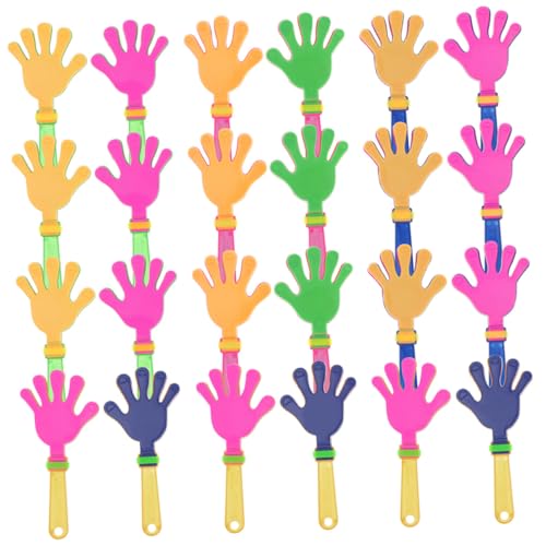 SOIMISS 36 piezas Manos Aplaudidoras de Plástico Coloridas para Fiestas Infantiles Deportivos Juguetes Ruidosos para Cumpleaños y Celebraciones Escolares Color Aleatorio Color Aleatorio