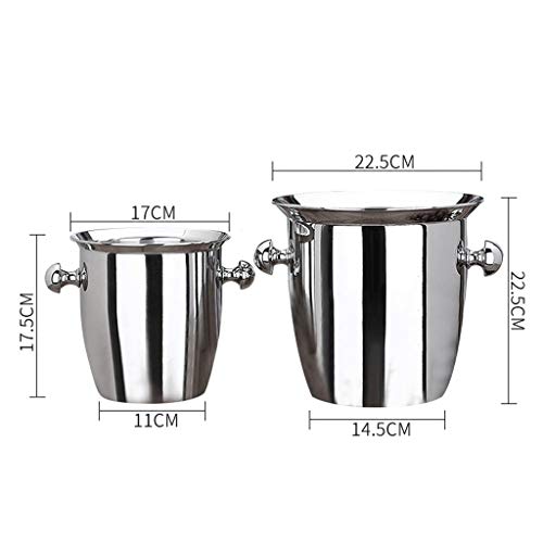 Cubo de hielo de acero inoxidable que evita el deshielo rápido con capacidad de 5L 3