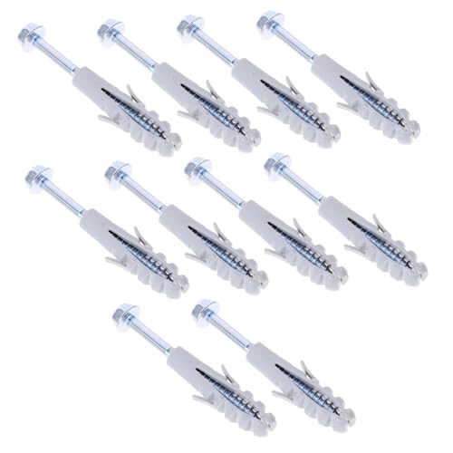 Operitacx 10juegos Tornillos para Montaje TV Anclajes De Pared para Ladrillo Tornillos De Expansión para Soporte De TV Uso Instalación De Campana Extractora