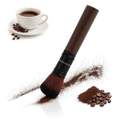Barista Pinsel Für Kaffeemaschine Zubehör, Veganer Kaffee Pinsel Mit Holzgriff Als Espresso, Reinigungsbürste & Kaffeepinsel,Siebträger Für Barista & Espresso Zubehör Reinigung