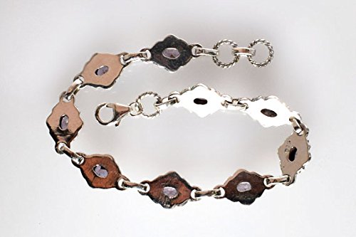 Pulsera de amatista natural y plata de ley 925 para looks diarios 3