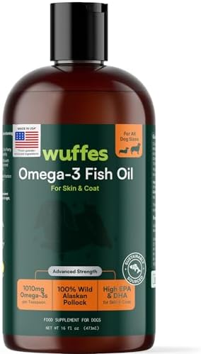 Wuffes Advanced Omega 3 Fish Oil for Dogs, Natural EPA & DHA Fatt...
