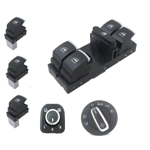 Interrupteur de lève-vitre électrique compatible VW Caddy Golf GTI 6p