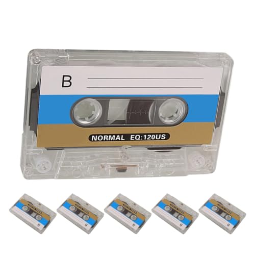 Casetes vírgenes de 30 minutos COHEALI con estuche rígido transparente para grabación retro