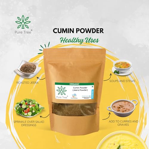 Image of Pure Tree Certified Organic Jeera Powder | 1.8 Kg / 1800 g | Jeelakarra | Zeera Powder | Cumin Powder | Boost Immunity | Adds Flavor to Curries & Veg