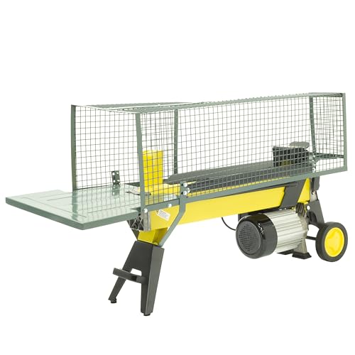Platinum PLS5H 5 Ton Hydraulic Electric Log Splitter With Wheels 2000W Motor 5 Tons Pressure Safety Shut-Off & Cage Guard. Logs Upto 52cm in length & 25cm Diameter. - 2 Year Guarantee