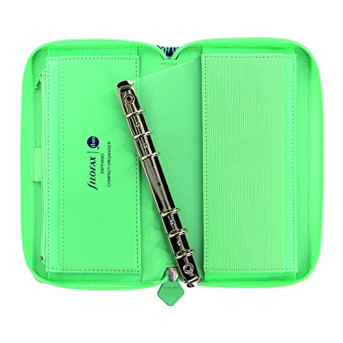 Filofax Saffiano Personal Compact Zip Organizer - The Budget Mom Limited Edition, Leather-Look, Six Rings (Cmt028776), Blue #TOP5