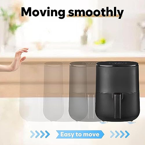 Rylan Appliance Wheels for Kitchen, 4 Pack Slider for Countertop, Self Adhesive Mini Caster, 360 Degree Swivel for Moving Coffee Maker, Cooker, Air Fryer