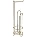 InterDesign Classico - Free Standing Toilet Paper Holder for Bathroom Storage - Pearl Gold