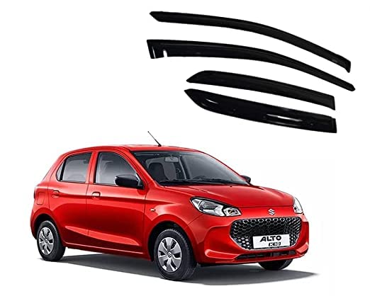 ROYALTECH Premium Non-Breakable Car Window Door Visor/Rain Guard/Wind Deflector Compatible for (Maruti Alto k10 2022)