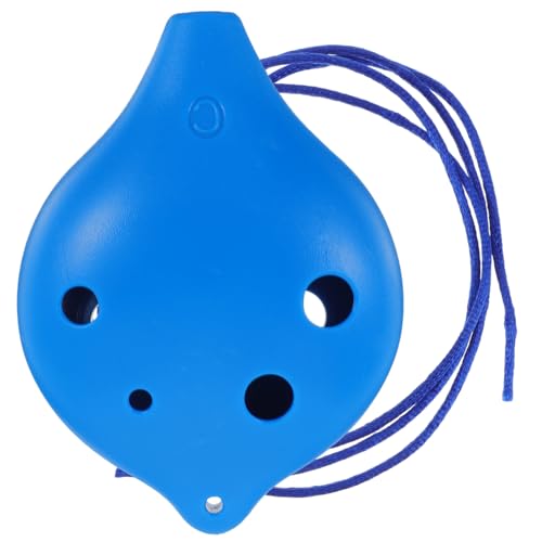 VANZACK Portable 6-hole Ocarina in Black Blue Resin Material Durable for Practice Random Color