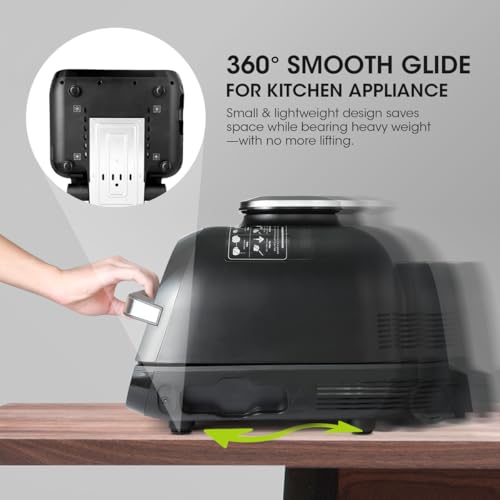 Image of Aieve Black Appliance Slider, 16 Pcs Self Adhesive Appliance Rollers