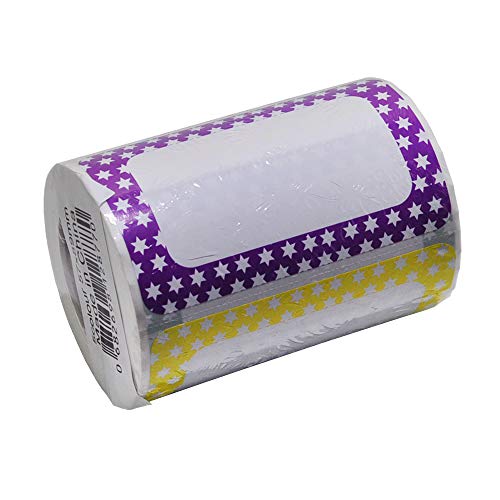 L Liked 250 Stickers - Colors Plain Name Tag Labels With Perforated Line For School Office Home (Star - 250 Labels) #TOP2