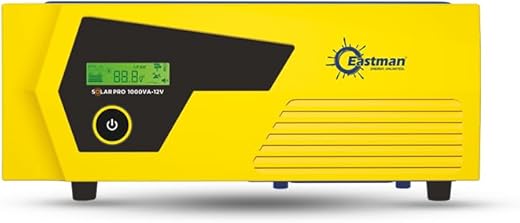 Eastman Solar Pro 1000VA/12V Off Grid Solar Inverter with Utility Power Factor Watt=VA, 43% More loding Capacity | Warranty 36 Months on Product,...