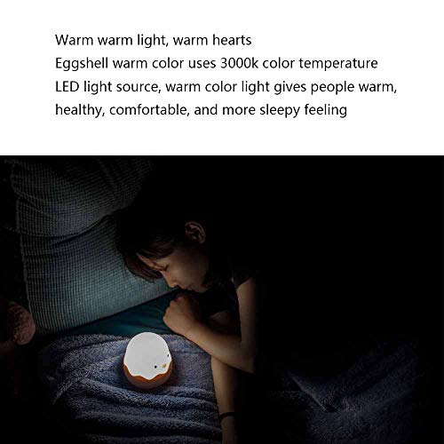 Luminária de mesa pequena em forma de casca de ovo para amamentação, lâmpada de silicone para copo d