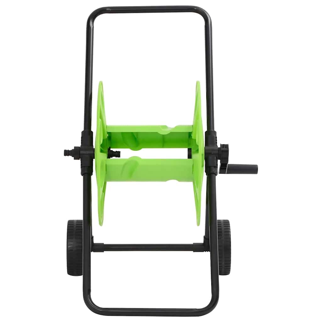 Schlauchwagen für 60 m 1/2 Zoll Schlauch, verzinkter Stahl, grün – mit langem Griff und Rädern für einfache Bewegung im Garten, verhindert Verheddern und Knicken