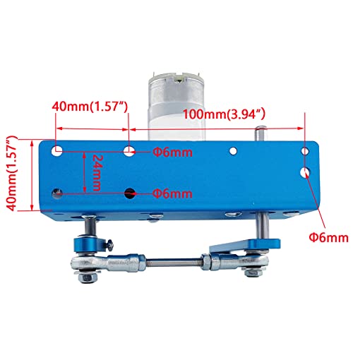 JQDML Motor De Balanço Alternativo Diy Design Dc 24V, Velocidade Ajustável De 20-120 Graus 90Rpm Par