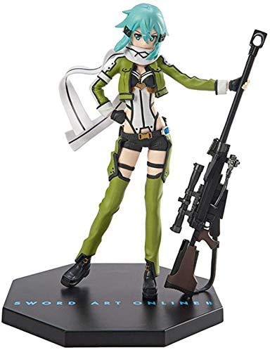 JIEMIANY Schwertkunst Online GGO Sinon Anime Figur 20cm-Figur Dekoration Ornamente Sammlerstücke Spielzeug Animationen Charakter Modell.(ABCD Cover