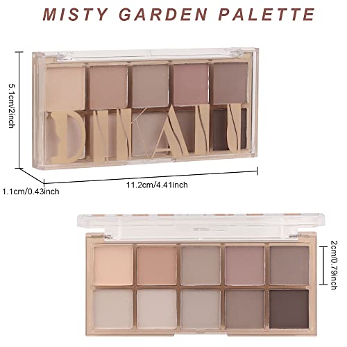 Amy's Diary 10 Colors Eyeshadow Eye Shadow Palette Makeup - Matte Naked Eye Shadow, Ultra-Blendable, Naturing-Looking, Long Lasting, Cement Color Neutral Nudes Eye Shadow Palette Suitable For Women #TOP5