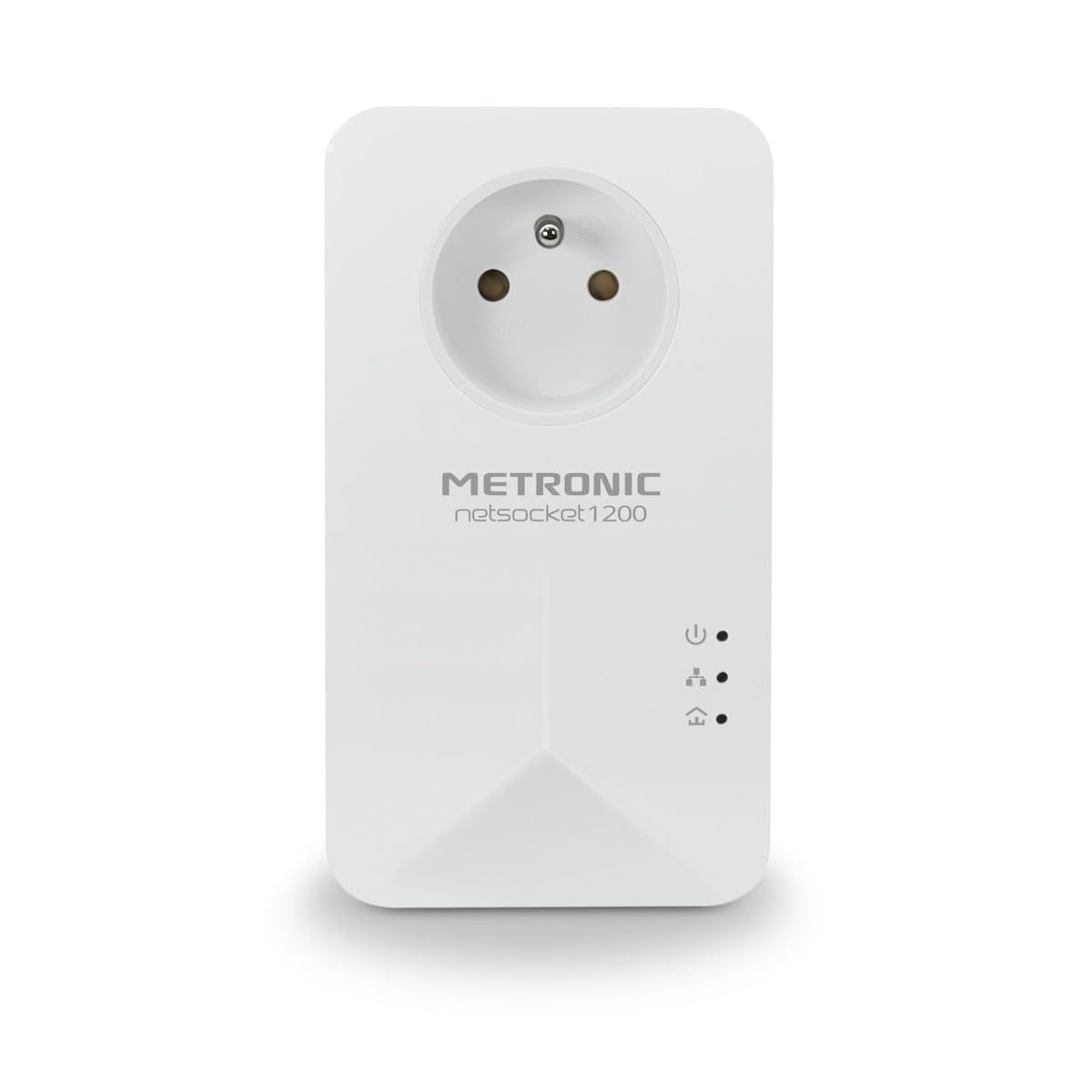 METRONIC 495486 CPL WiFi 1200 Mbps avec Prise Filtré gigogne- Compatible Toutes Box Internet (Fibre, ADSL) - Port Ethernet - Idéal TV, Streaming, Jeux, Télétravail - Blanc
