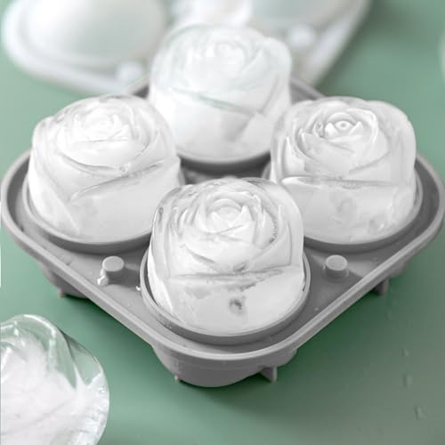 Molde de hielo silicona 3D forma rosa rosa miniatura 5