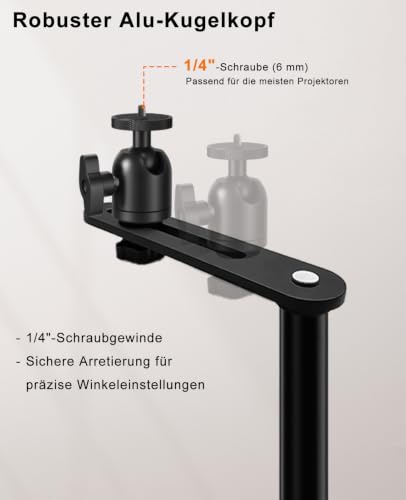 Soporte para proyector estable de 85-125 cm para solucionar problemas de encuadre 5