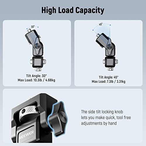 Image of NEEWER Camera Monitor Mount with 3 /8 inch ARRI Locating Thumbscrew, 1 /4 inch Screw for 5 inch & 7 inch Monitor Compatible with Atomos Ninja V, 360 Swivel 180 Tilt Damping Adjustable, Compatible with SmallRig, MA004