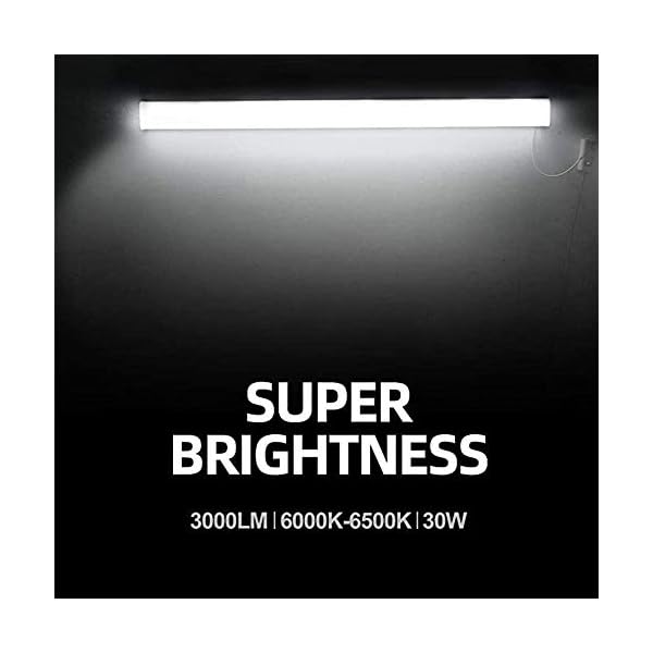 LED Röhre Garage Lampe 30W 60cm Schattenlos Licht Kaltweiß LED Werkstattlampe Garagenleuchte Beleuchtung für Garage… – Bild 3