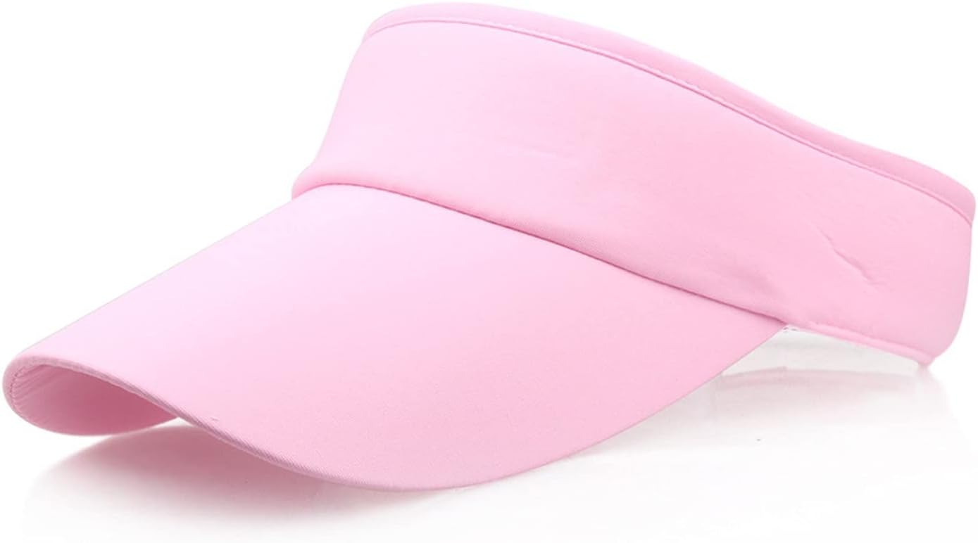 テニスキャップメンズ女性調節可能なスポーツヘッドバンドクラシックサンスポーツバイザー帽子ランニングキャップテニスビーチ帽子アウトドアスポーツハット Color Hot Pink 帽子
