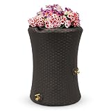 Good Ideas Impressions 50 Gallon Nantucket Outdoor Home Rain Barrel Water...