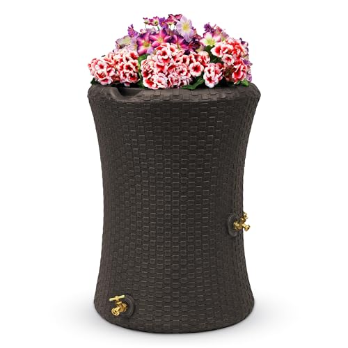 Good Ideas Impressions Nantucket Rain Water Collection Barrel, 50 Gallon