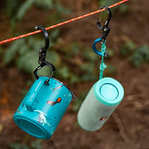 Image of GEAR AID HEROCLIP (Mini) Carabiner Gear Clip and Hook, for Hanging Bags, Purses, Lanterns, Strollers, Tools, Helmets, Water Bottles, and More
