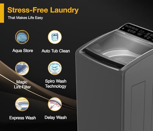 Image of Whirlpool 8 kg Magic Clean 5 Star Fully Automatic Top Load Washing Machine Grey (MAGIC CLEAN ELT 8.0 GREY 10YMW, Hard Water Wash)