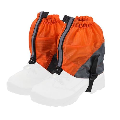 NiuLumea Polainas de senderismo impermeables con tiras reflectantes, fundas de nailon para las piernas, camping, escalada, protectores de tobillo a prueba de arena, color azul