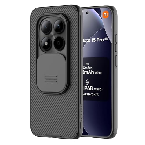 Nillkin Hülle für Xiaomi Redmi Note 15 Pro 5G 2026| Kameraschutz mit Slide Camera Handyhülle Stoßfest & Kratzfest Kompatibel mit Redmi Note 15 Pro 6 83 Zoll -Schwarz