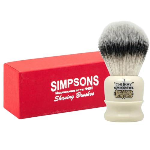Brosse de rasage Chubby 3 outil de rasage humide extra doux et dense manche ivoire