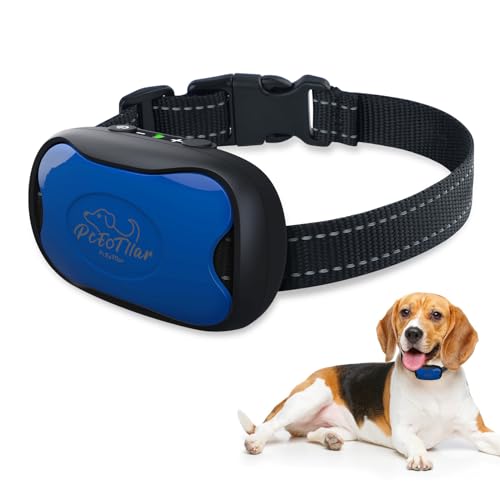 PcEoTllar Anti Bark Collar for Dogs Rechargeable, Humane Bark Colalr with 2 Modes Anti Barking Dog Collars Adjsutable for Small Medium Large Dogs with 7 Levels Sensitivities