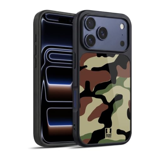 Coque iPhone 17 Pro Head Case Designs en gel renforcé avec motif camouflage région boisée