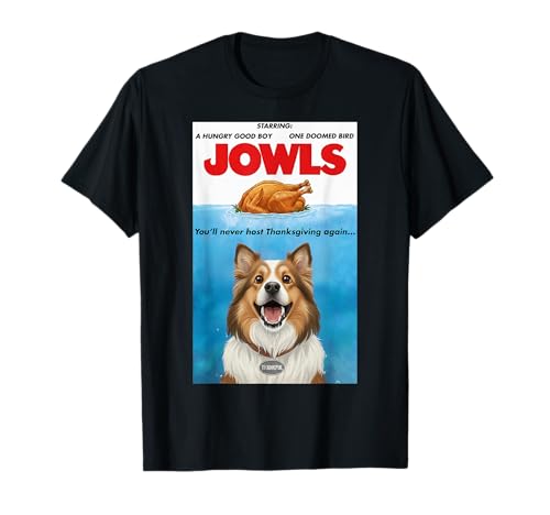 Funny Jowls Thanksgiving Shetland Sheepdog and Turkey T-Shirt